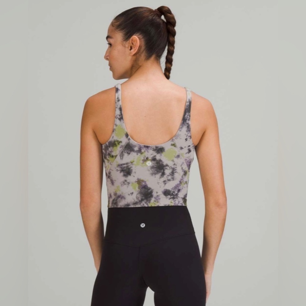 Lululemon 2022 Align Tank Top Radial Tie Dye Mauve Grey Multi 14 - Nulu Cropped